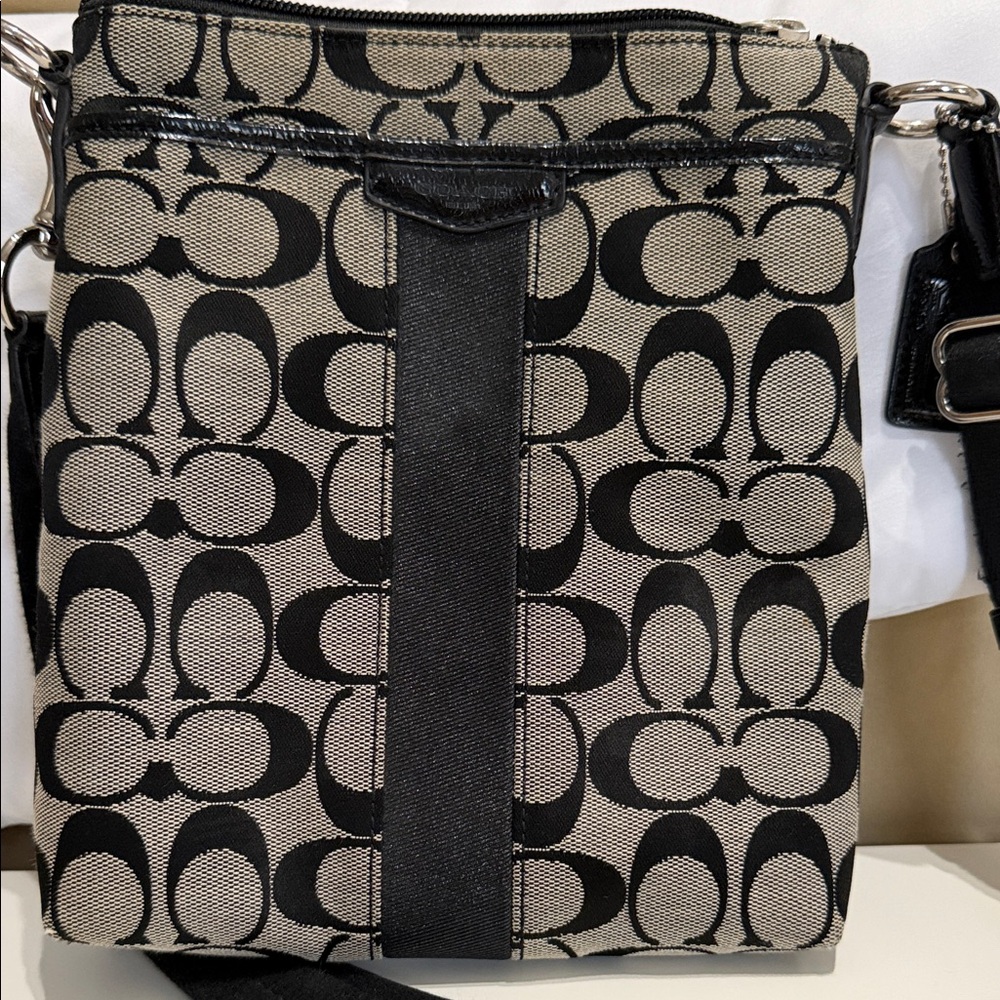 Coach Black and Gray Crossbody Bag